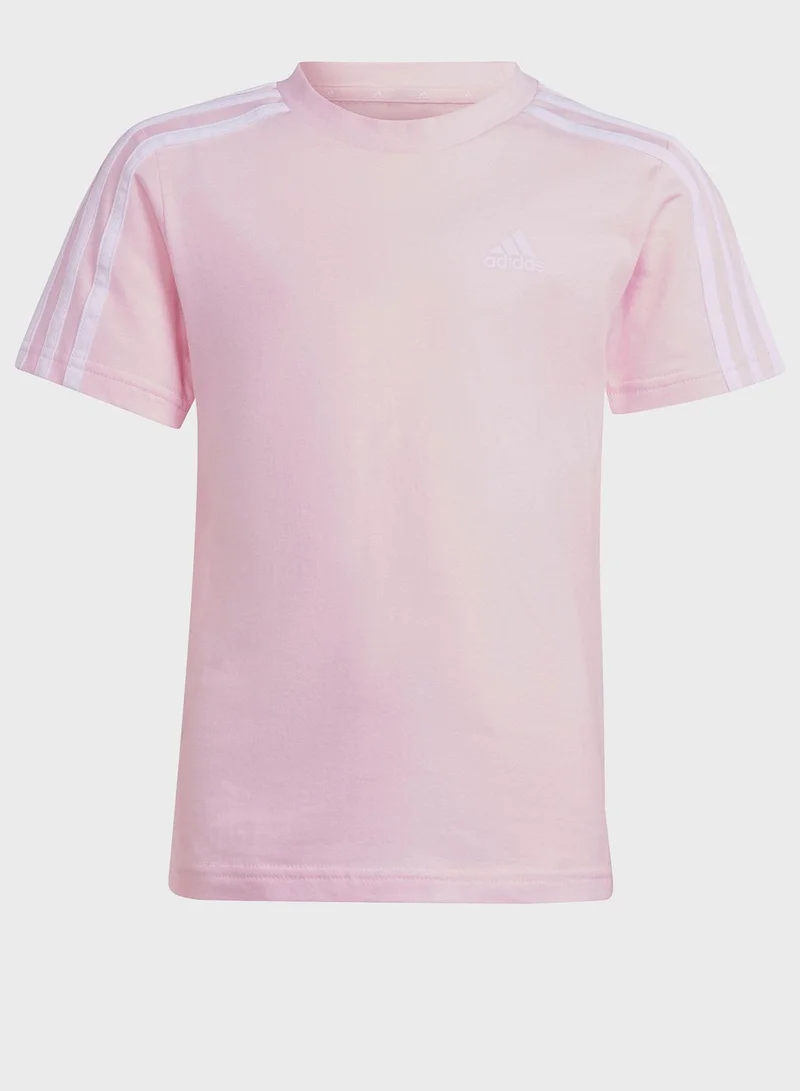 Adidas Little Kids 3 Stripes T-Shirt