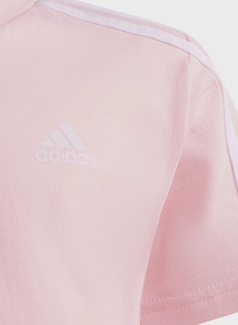 Adidas Little Kids 3 Stripes T-Shirt
