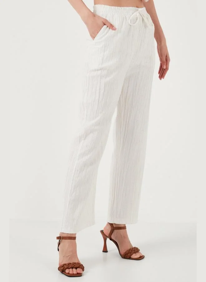 ليلا بنطلون نسائي واسع الساق بجيوب من ليلا