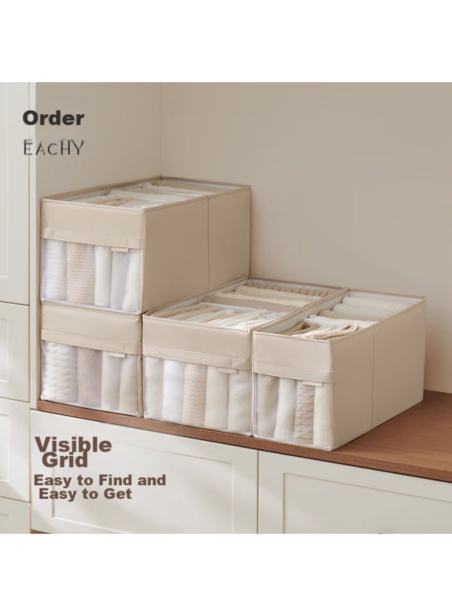 Eachy Clothes Storage Box, Household Wardrobe Drawer-style Fabric Clothing Storage Container, Storage Box, Foldable Storage Organizer With Layers - Image 1