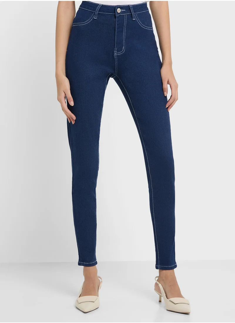 جينجر High Waist Skinny Jeans