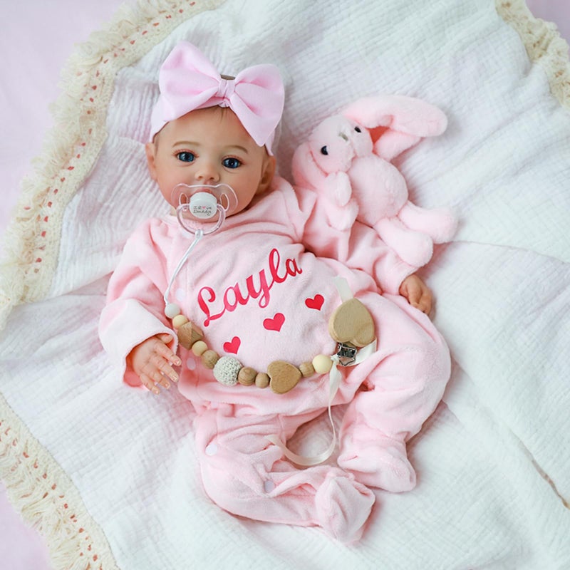 KSBD Realistic Reborn Baby Dolls â€“ 18-Inch Lifelike Newborn Baby Doll with Open Eyes, Poseable Handmade Real Life Baby Doll, Gift Set with Accessories for Kids Ages 3+ - Image 4