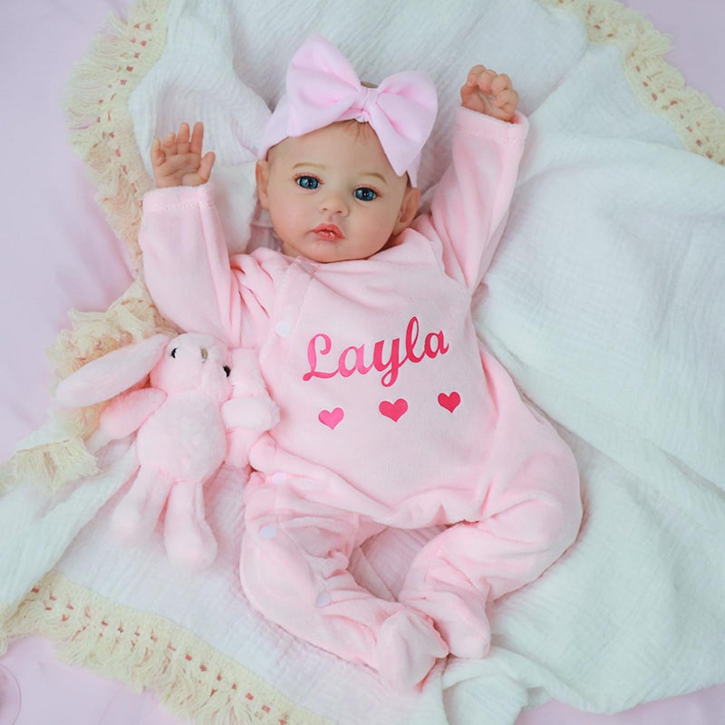 KSBD Realistic Reborn Baby Dolls â€“ 18-Inch Lifelike Newborn Baby Doll with Open Eyes, Poseable Handmade Real Life Baby Doll, Gift Set with Accessories for Kids Ages 3+ - Image 3
