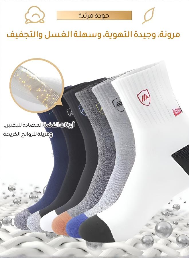 Men's Sports Short Socks with Dual Design and Coordinated Colors for Summer and Spring - Image 2