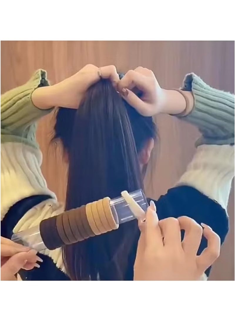 Huitich Seamless High Elastic Hair Bands – 20-Piece Rubber Hair Ties in Can (Multicolour) - Image 5