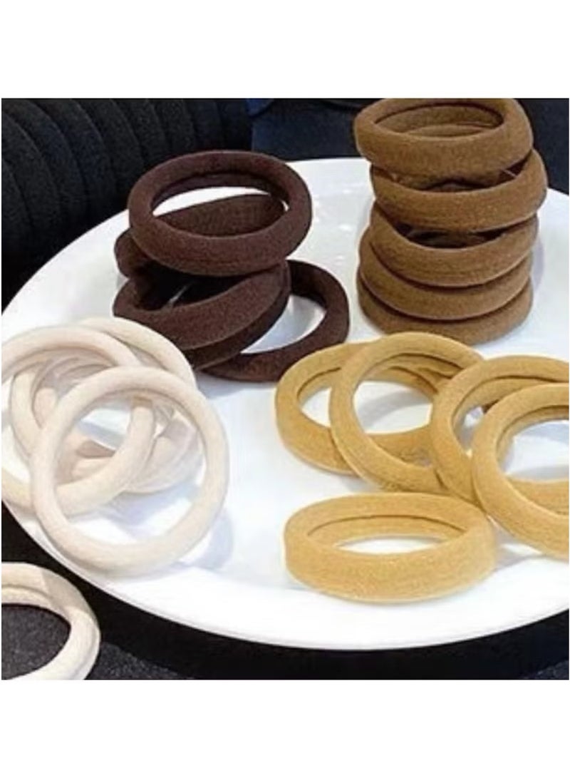 Huitich Seamless High Elastic Hair Bands – 20-Piece Rubber Hair Ties in Can (Multicolour) - Image 3