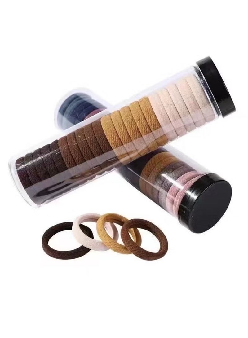 Huitich Seamless High Elastic Hair Bands – 20-Piece Rubber Hair Ties in Can (Multicolour) - Image 2