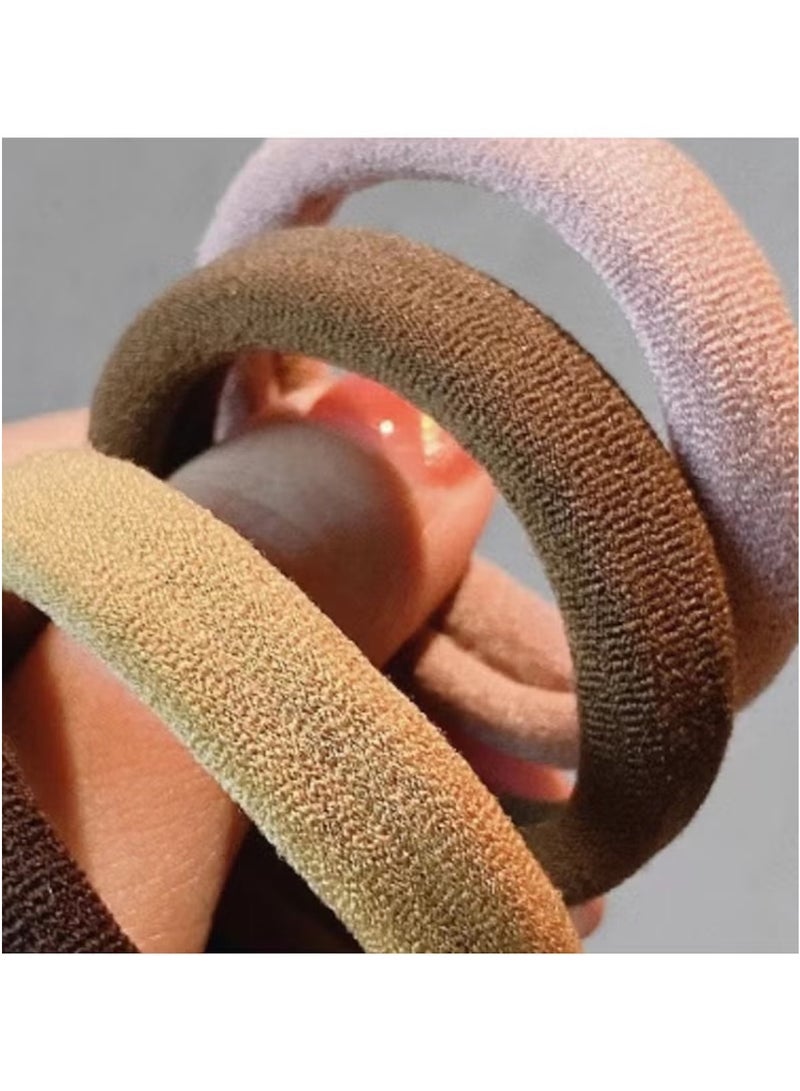 Huitich Seamless High Elastic Hair Bands – 20-Piece Rubber Hair Ties in Can (Multicolour) - Image 4