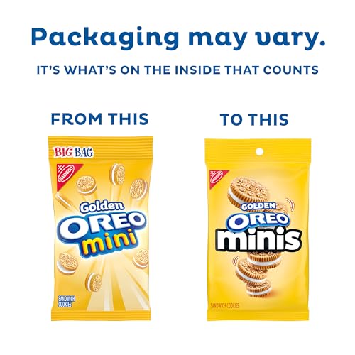 OREO Minis Golden Sandwich Cookies, 12 - 3 oz Bags - Image 3