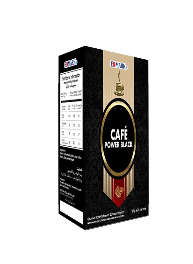 EDMARK Cafe Power Black Coffee - 20 Sachets 3.5g - Image 1