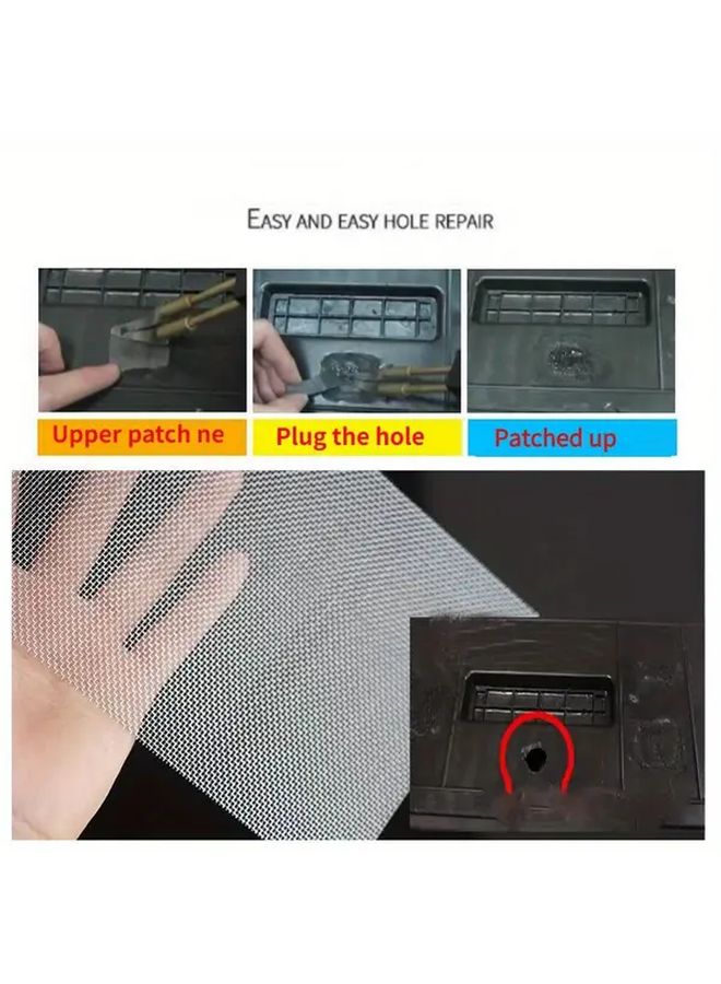 High Strength Repair Mesh Net 20cm X 15cm 6Pcs For Bumper Kayak Crack Fix DIY - Image 2