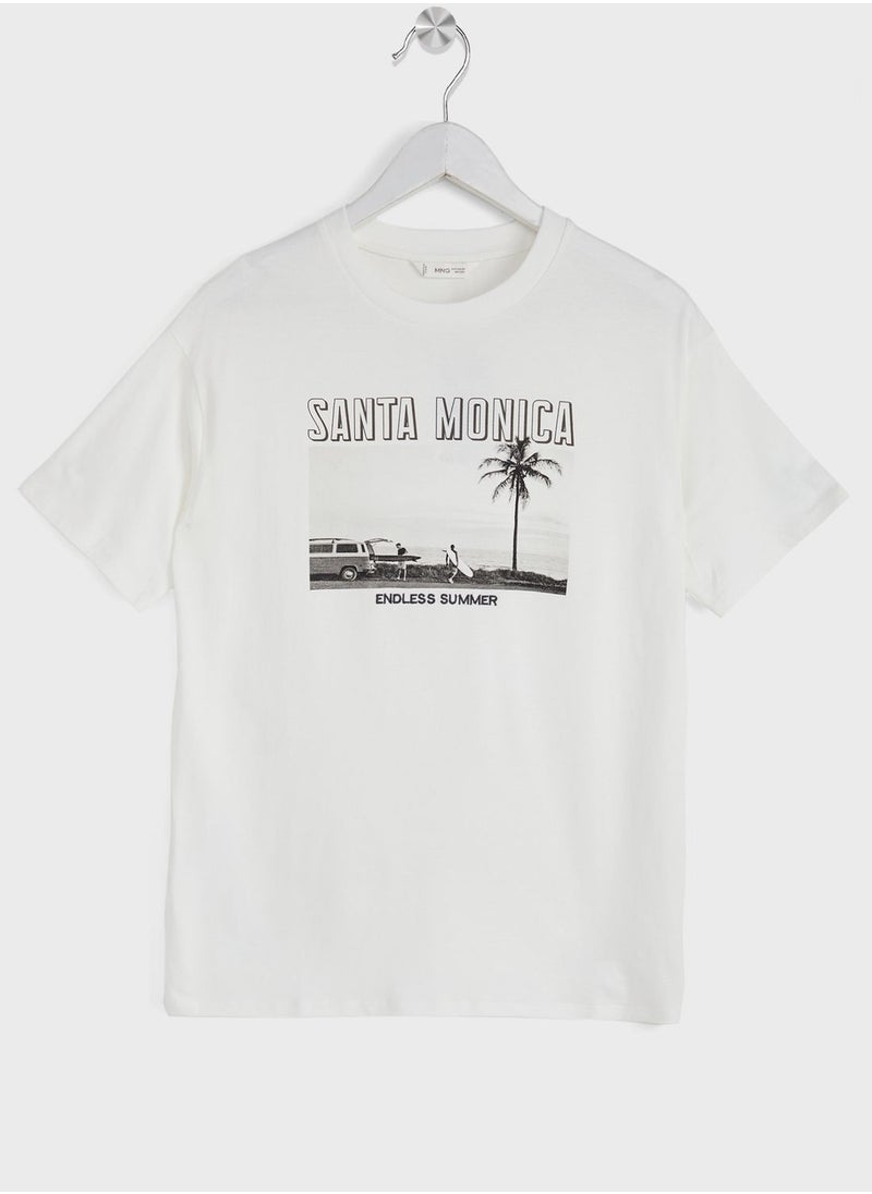 MANGO - Youth Graphic Crew Neck T-Shirt - Image 1