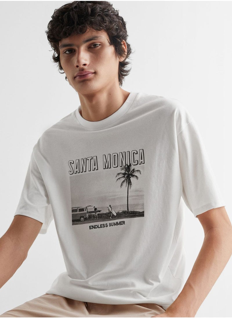 MANGO - Youth Graphic Crew Neck T-Shirt - Image 1