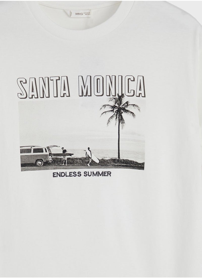 MANGO - Youth Graphic Crew Neck T-Shirt - Image 1