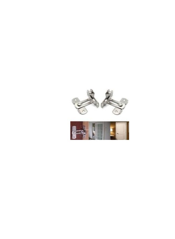MySouq-For Window and door Anti-theft Cabinet Fitting Hasp Latch Hotel Sliding 90 Degree Door Lock Stainless Steel Barrel Bolt Household [7cm x 2.5cm x 2mm]  - Image 2