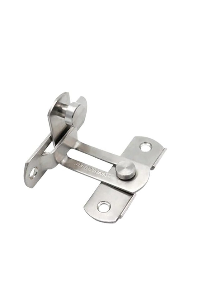 MySouq-For Window and door Anti-theft Cabinet Fitting Hasp Latch Hotel Sliding 90 Degree Door Lock Stainless Steel Barrel Bolt Household [7cm x 2.5cm x 2mm]  - Image 3