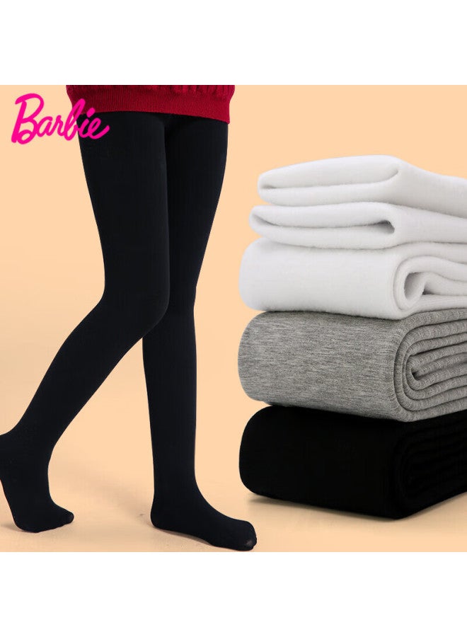 Barbie Kids Fleece-lined Thickened Warm Tights Girls Winter Long Stockings - Image 1