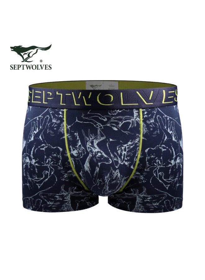 Septwolves Men's Cotton Ammonia Square Pants Men's Four-corner Pants 3-pack Wolf Warrior - Image 4
