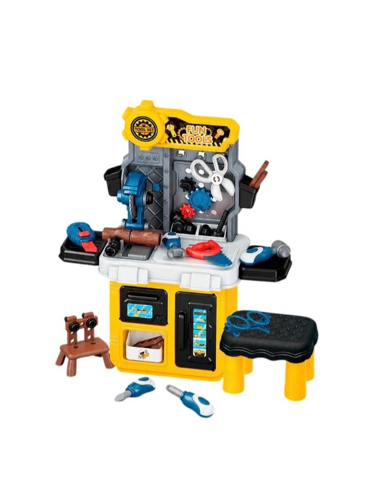 Carpenter Tool Table Toy 59 Pieces for Kids – Educational Repair & Building Workshop - Image 2
