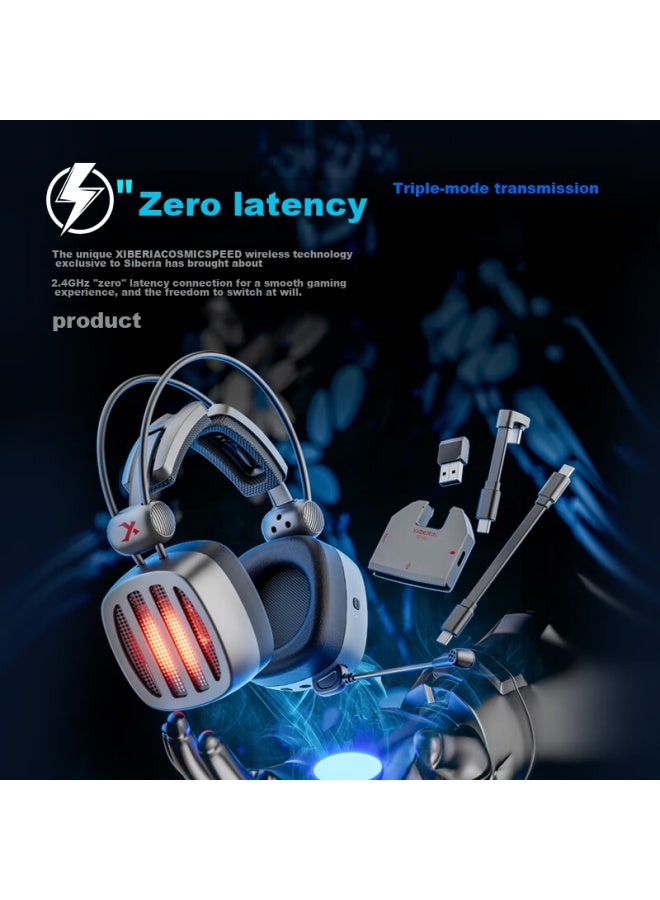 Xiberia S21gs Bluetooth Gaming Headset, 2.4g True Wireless Over-ear Headphones, Long Battery Life, Low Latency, Triple-mode Headset, For Mobile Phones, Desktop Computers, One-on 7.1 E-sports Gaming Headset - Image 5