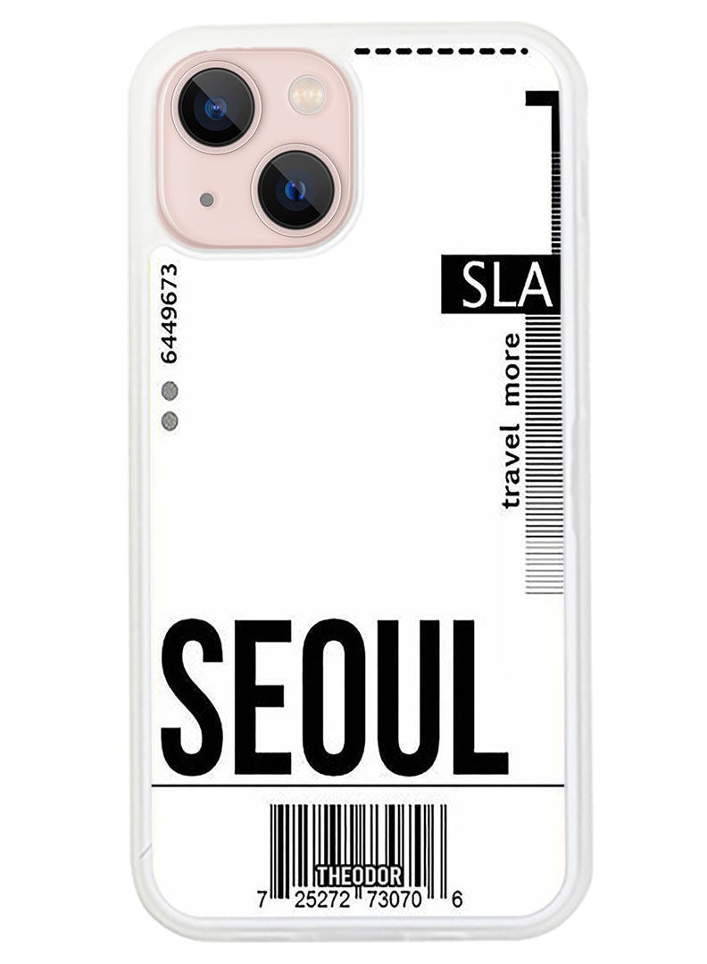 Theodor Protective Case Anti Scratch Shock Proof Cover For APPLE IPHONE 14 Seoul (White Bumper) - Image 1