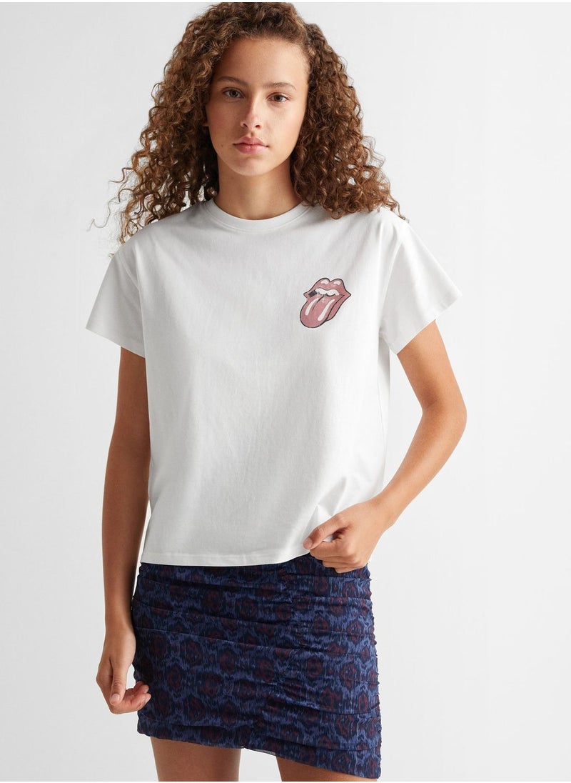 MANGO - Youth Rolling Stones T-Shirt - Image 1