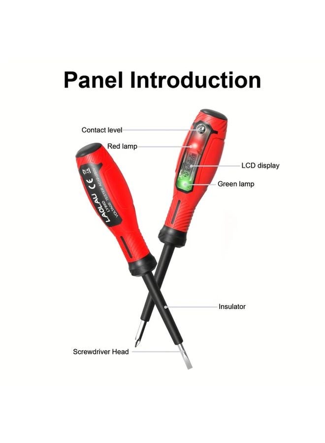 Multifunctional Voltage Tester Screwdriver LY86D AC 12 250V Digital Display Magnetic Tip - Image 3
