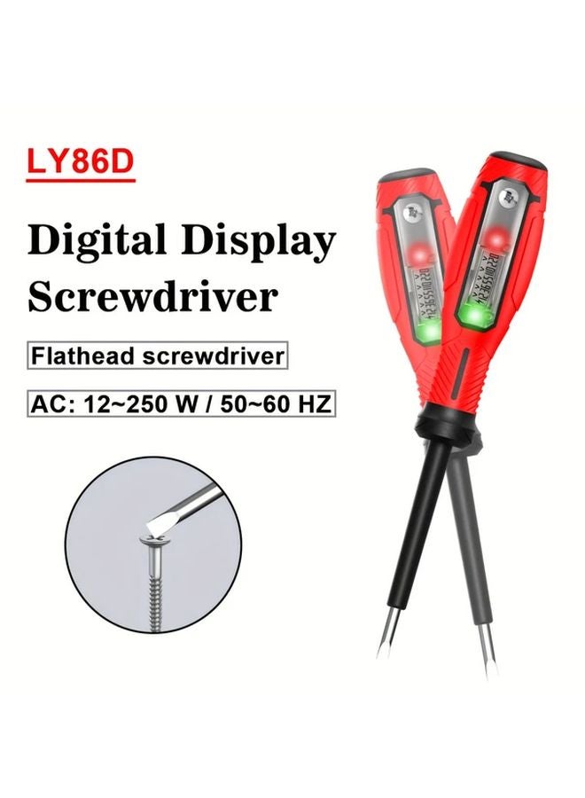 Multifunctional Voltage Tester Screwdriver LY86D AC 12 250V Digital Display Magnetic Tip - Image 1