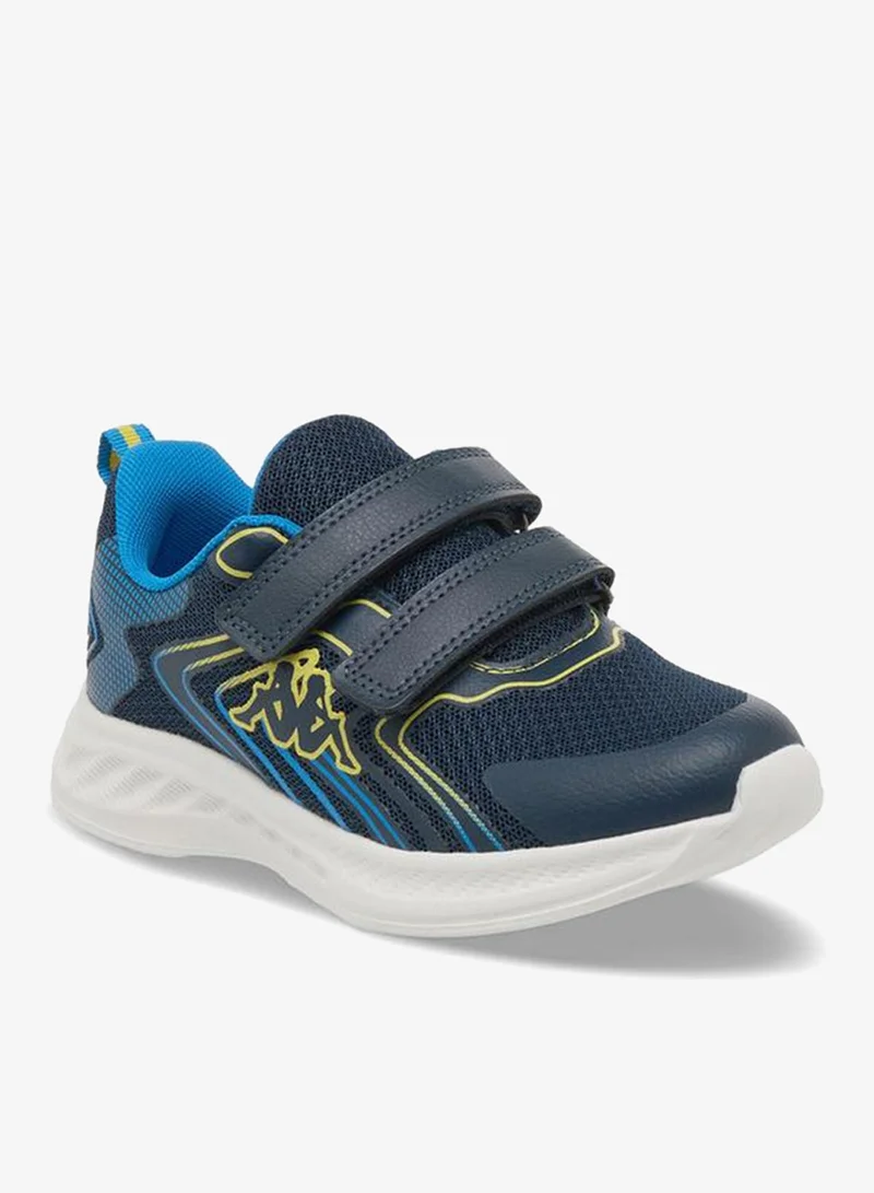 Kappa Boys Logo Print Hook & Loop Sports Shoes