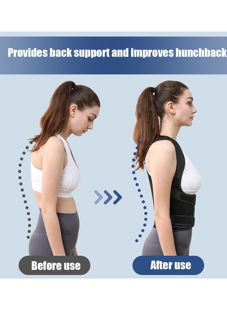 NIBEMINENT - Back Brace and Posture Corrector for Unisex Back Straightener Scoliosis and Hunchback Correction Back Pain Spine Corrector Support Adjustable Posture Trainer - Image 1