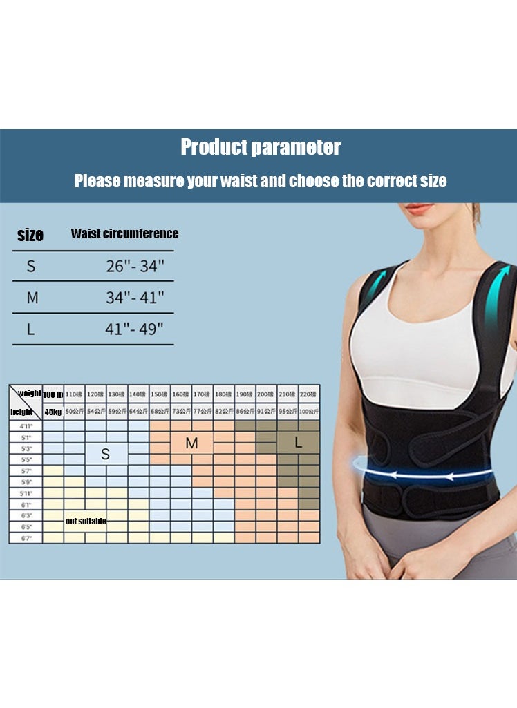NIBEMINENT - Back Brace and Posture Corrector for Unisex Back Straightener Scoliosis and Hunchback Correction Back Pain Spine Corrector Support Adjustable Posture Trainer - Image 1