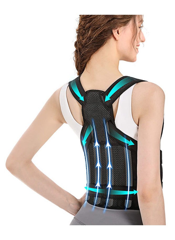 NIBEMINENT - Back Brace and Posture Corrector for Unisex Back Straightener Scoliosis and Hunchback Correction Back Pain Spine Corrector Support Adjustable Posture Trainer - Image 1