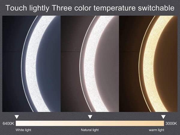 Quality Glass Bathroom LED Mirror with Touch Sensor, 3 Light Effects, Glass, Wall Mount Rectangular, Led-411 (12 X 18 Inch) - Image 3