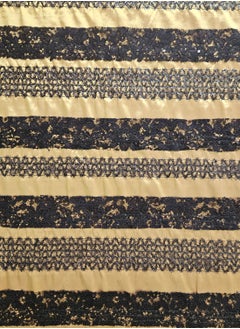 ماركة غير محددة قماش ساتان فاخر بلون الزيتوني والأخضر الداكن مع دانتيل - 6 ياردات × 58 بوصة.  - Image 2