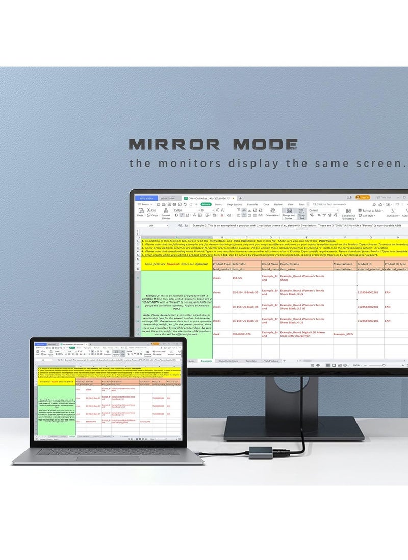 JAJEEK USB to VGA Cable Adapter, 1080P VGA to USB 3.0/2.0 Adapter, Multi-Display Video Converter for Laptop, Desktop, PC to Monitor, Projector, TV (Not Supported on Chromebook) - Image 3