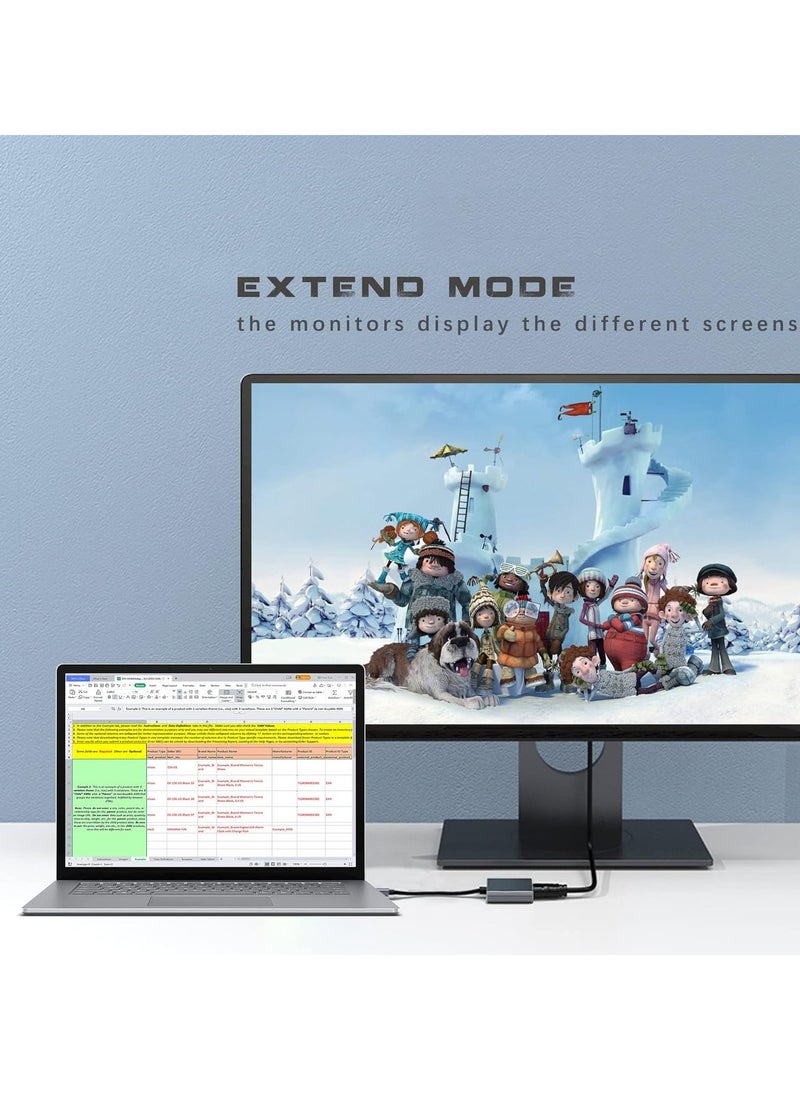 JAJEEK USB to VGA Cable Adapter, 1080P VGA to USB 3.0/2.0 Adapter, Multi-Display Video Converter for Laptop, Desktop, PC to Monitor, Projector, TV (Not Supported on Chromebook) - Image 4