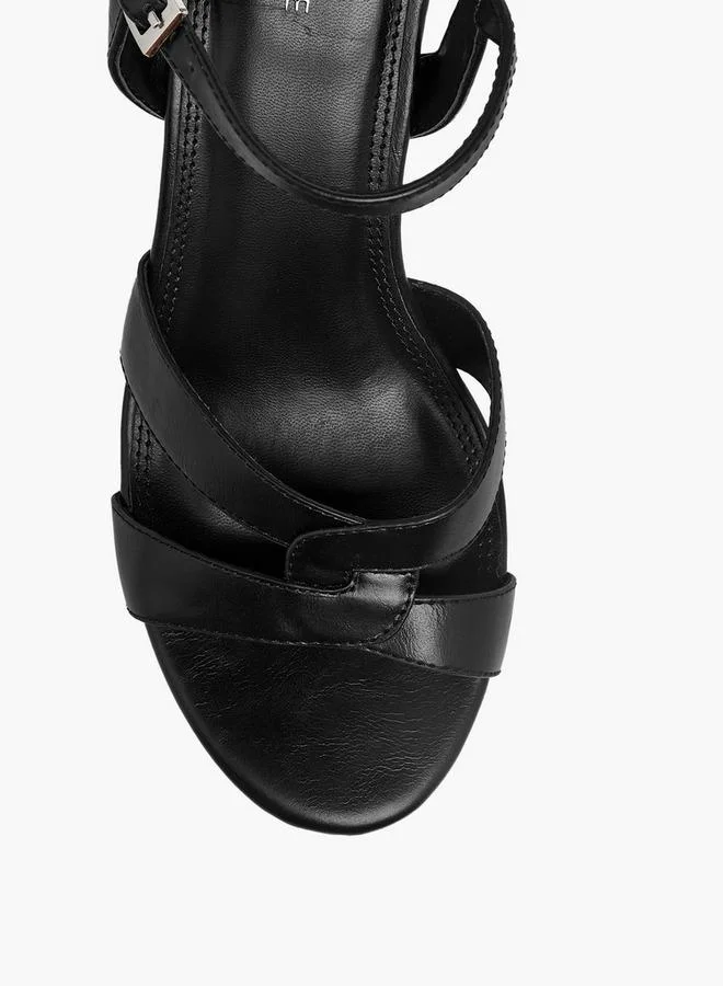 Celeste Women's Strappy Sandals with Buckle Closure and Block Heels