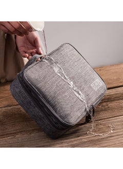 Generic Three-layer large capacity portable organizer bag, data cable, charger, battery, sports camera organizer bag, waterproof organizer bag.  - Image 5