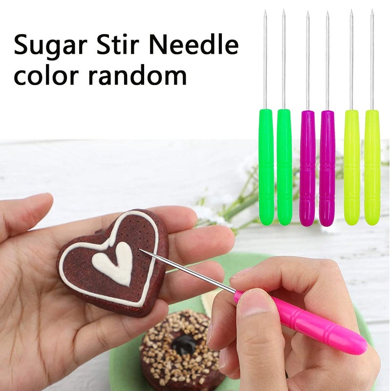 ELJRBCK 122Pieces Tipless Piping Bags - 100pcs Disposable Piping Pastry Bag for Royal Icing/Cookies Decorating - 10 Pastry Bag Ties,10 Clips &2 Scriber Needle - Best Cookie/Cake Decorating Tools (10 Inch) - Image 3