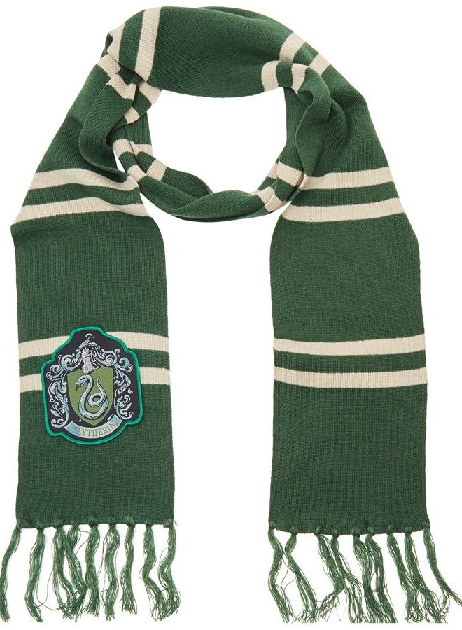 Harry Potter Slytherin Patch Knit Scarf - Image 1