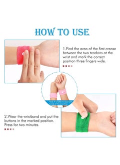 GNAFOTU Motion Sickness Bands for Adult Kids, Nausea Relief Acupressure Wristband Bracelets for Pregnancy Morning Sea Car Travel Sickness, Multicolor 6 Pairs  - Image 3