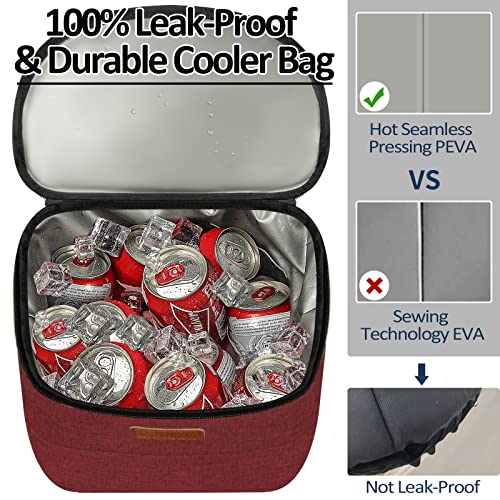 Vankor Camping Cooler Backpack 30 Cans Soft Backpack Coolers Insulated Leak Proof Travel Cooler Bag Waterproof Lunch Picnic Beach Work Trip Thermal Bag Drink Beverage Beer Bag Cooler Wine - Image 3