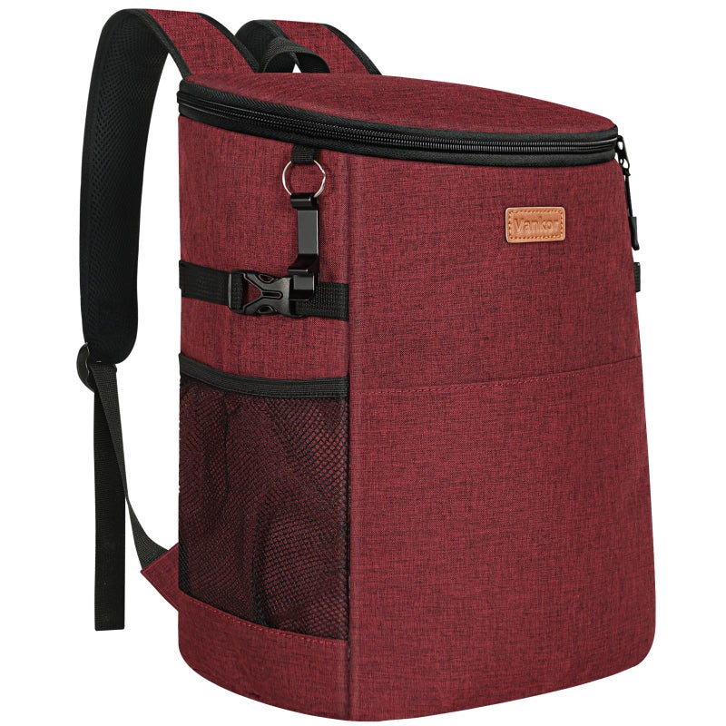 Vankor Camping Cooler Backpack 30 Cans Soft Backpack Coolers Insulated Leak Proof Travel Cooler Bag Waterproof Lunch Picnic Beach Work Trip Thermal Bag Drink Beverage Beer Bag Cooler Wine - Image 2