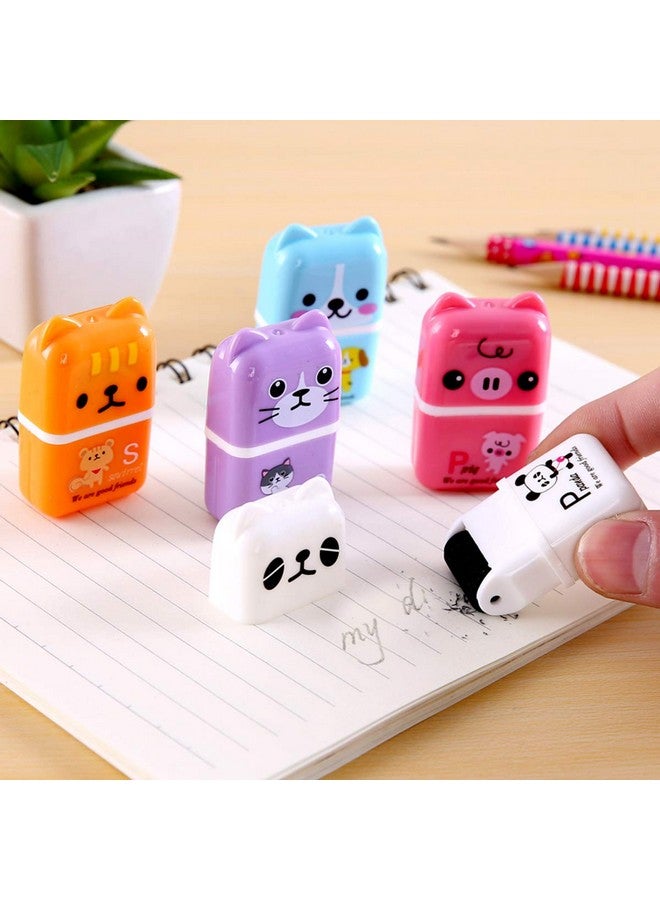 Odowalker 24 Pack Pencil Erasers, Cute Erases Pencil Eraser With Clean Up Roller Pencil Eraser Shaving Roller Case Erasers For Party Favors Gift Supplies - Image 2