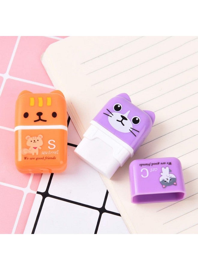 Odowalker 24 Pack Pencil Erasers, Cute Erases Pencil Eraser With Clean Up Roller Pencil Eraser Shaving Roller Case Erasers For Party Favors Gift Supplies - Image 5