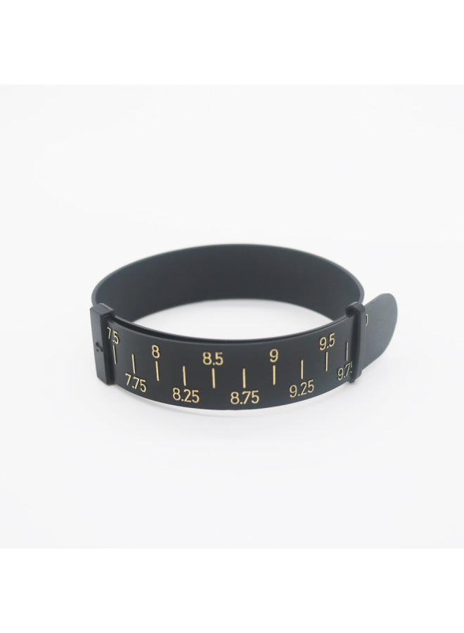 PU Bracelet Measuring Soft Ruler Wrist Size Measuring Circle Belt Style Standard Bracelet Measuring Circle Explosions-Model:Black Inch Bracelet Measuring Strap  - Image 1