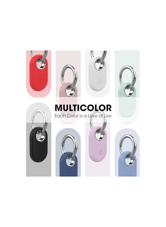 NIBEMINENT 4 Pack Smarttag2 Holder Compatible with Samsung Galaxy SmartTag2, Soft Silicone Case All-Round Protection Against Scratch and Drop, with Keychain Suitable for Keys, Bags, Luggage, and Valuables  - Image 5