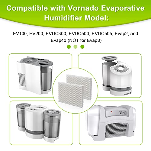 Pokin MD1-0034 Humidifier Filters Wick,Compatible with Vornado Humidifier Replacement Filter Model:Ev100,Ev200, Evap2,Evdc300,Evap40 Evdc500,Evaporative Humidifiers -(4 Pack) - Image 5