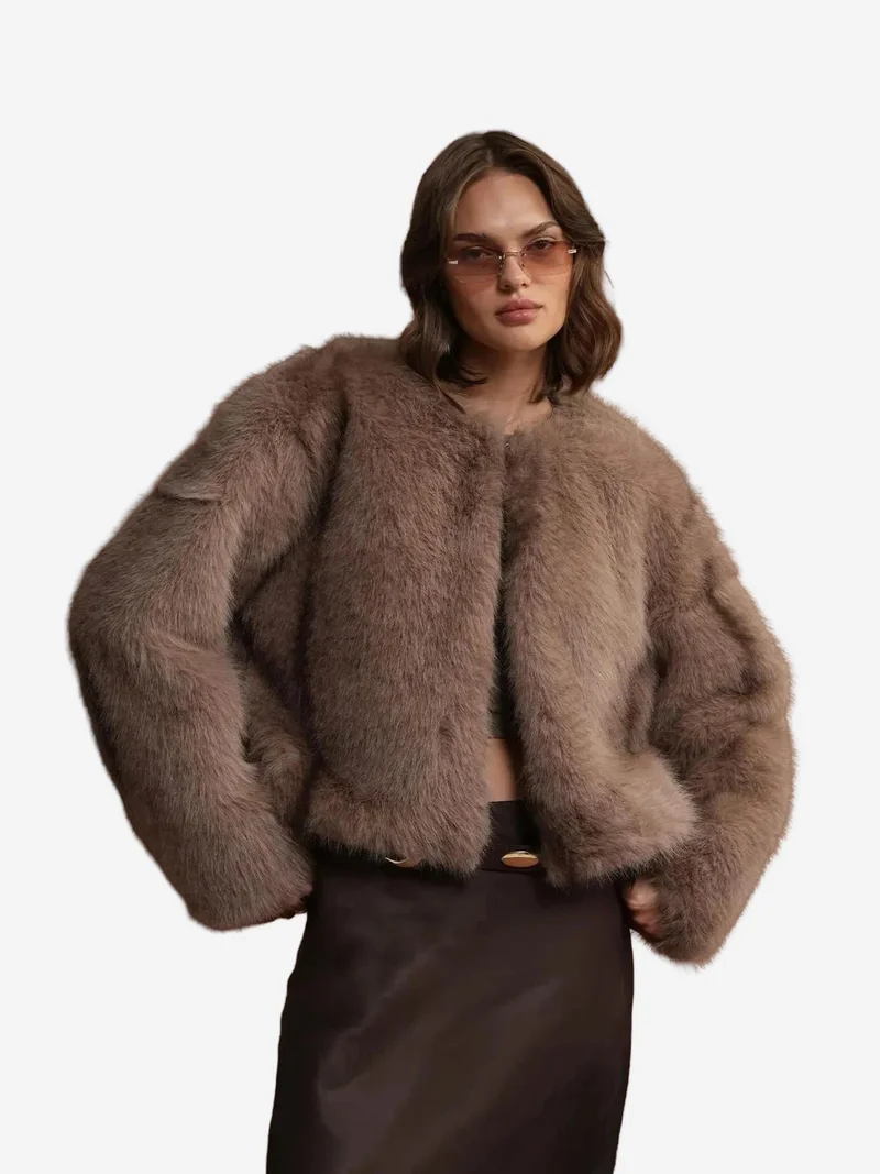 MixRay Mixray Faux Fur Jacket