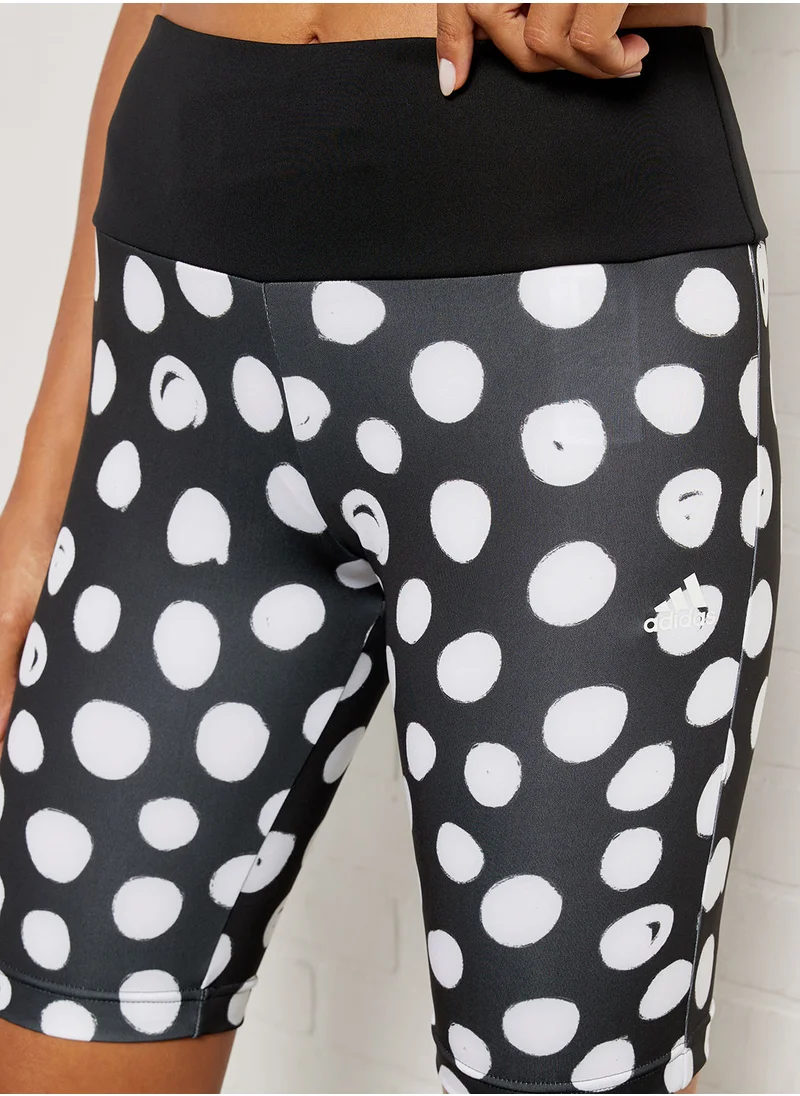 Adidas Farm Print Training Biker Shorts